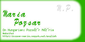 maria pozsar business card